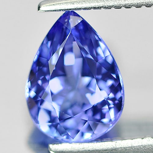 Natural Violetish Blue Tanzanite 1.16 Ct. VVS Pear Shape 7.8 x 5.8 x 4 Mm. Gemstone from Tanzania (1 of 3)