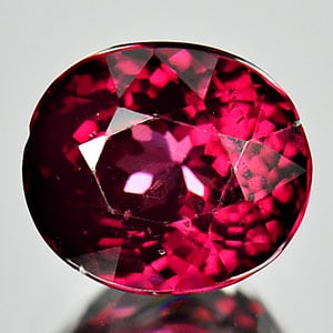 Natural Purplish Red Rhodolite Garnet 1.80 Ct. Oval Shape 7 x 6.1 Mm Gemstone from Madagascar (1 of 3)