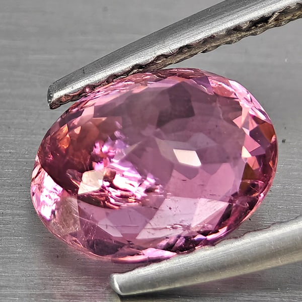 Natural Pink Tourmaline 1.48 Ct. Oval Shape 8.3 x 6.4 Mm Gemstone from Nigeria - 3