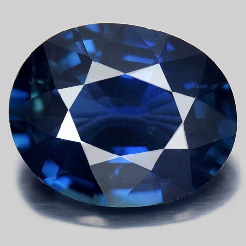 Certified Blue Sapphire 1.44 Ct. Oval Shape 7.67 x 6.17 Mm. Gemstone from Madagascar (1 of 4)