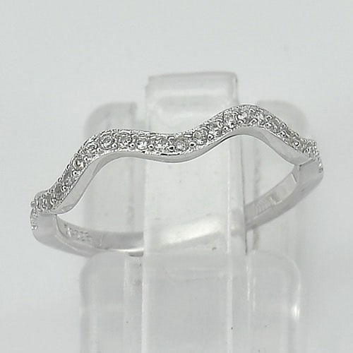 925 Sterling Silver Ring Jewelry Size 6.5 with Round Shape White CZ 1.10 Grams (1 of 3)