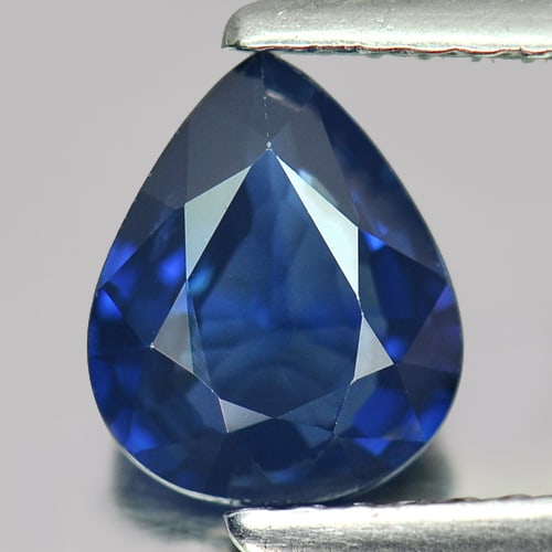 Certified Natural Blue Sapphire 1.19 Ct. Pear Shape 7.49 x 6.13 Mm. Gemstone from Madagascar: Product ID: 806007519 Product Name: Natural Blue Sapphire Weight: 1.19 CT. Size: 7.49 x 6.13 x 3.13 MM. Shape: Pear Color: Blue Clarity:VVS Luster: Good Gems Origin: Madagascar Treatment: Heated Cryst