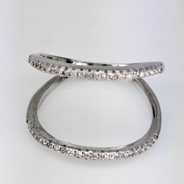 3.13 G. Round White CZ Real 925 Sterling Silver Jewelry Ring Size 8 Beautiful (1 of 3)