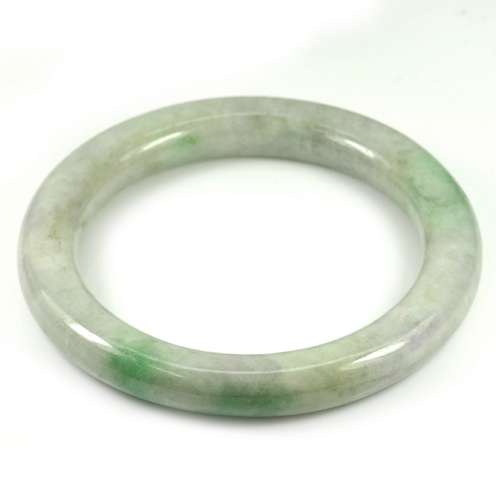 Natural Multi-Color Jade 263.36 Ct. Round Bangle Diameter 55 Mm. Gemstone from Thailand (1 of 3)