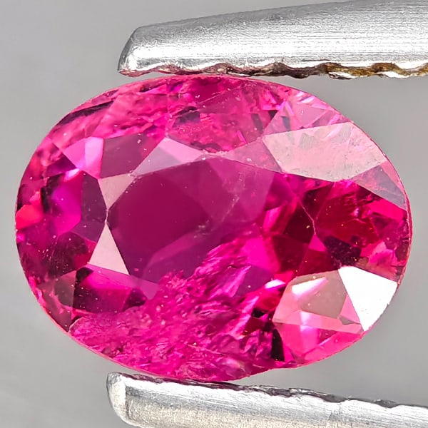 Natural Pink Tourmaline 0.83 Ct. Oval Shape 6.6 x 5 Mm Gemstone from Nigeria: Product ID: 807251359 Product Name: Natural Tourmaline Weight: 0.83 CT. Size: 6.6 x 5 x 4 MM. Shape: Oval Shape Color: Pink Clarity:SI1 Luster: Good Gems Origin: Nigeria Treatment: Unheated Crystal St