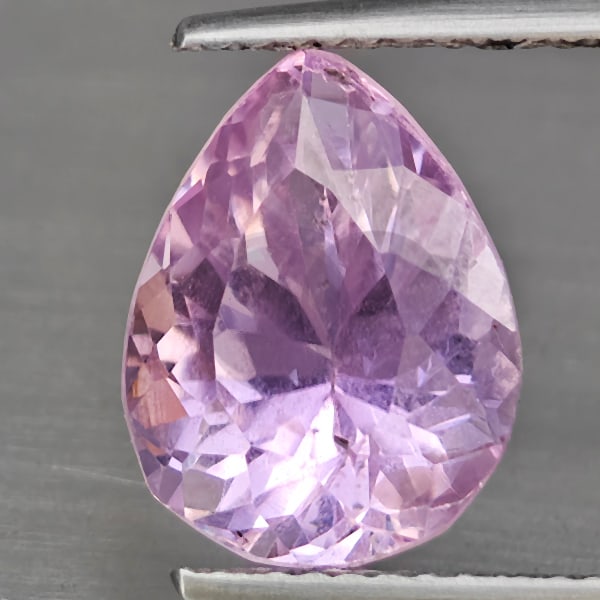 Natural Pink Kunzite 4.81 Ct. Pear Shape 11.9 x 9.1 Mm Gemstone from Afghanistan (1 of 3)