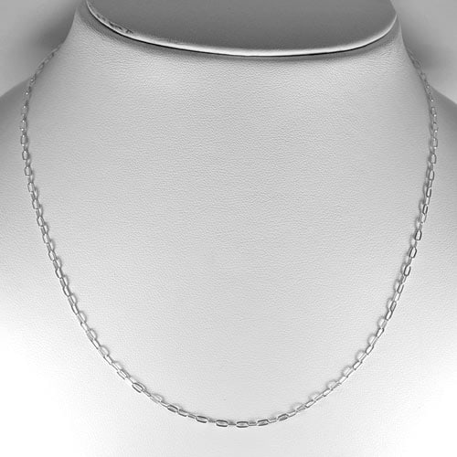 925 Sterling Silver Necklace Jewelry Length 18 Inch. 2.20 Grams (1 of 3)