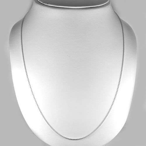 925 Sterling Silver Necklace Jewelry Length 32 Inch. Wide Size 1.5 Mm. 5.29 G. (1 of 3)