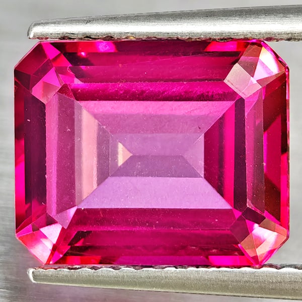 Natural Pink Topaz 5.15 Ct. VVS Octagon Shape 11 x 9 Mm. Gemstone From Brazil (1 of 3)