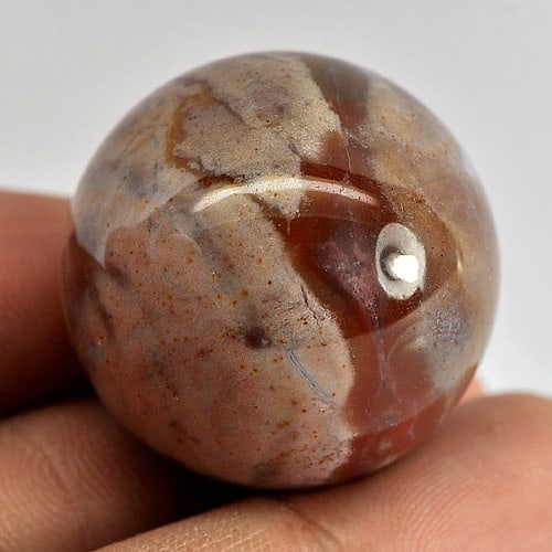 Natural Picture Jasper 105.69 Ct. Round Cabochon 24 Mm. Unheated Gemstone (1 of 3)
