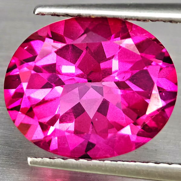 Natural Pink Topaz 5.48 Ct. Oval Shape 12 x 10 Mm Gemstone From Brazil (1 of 3)