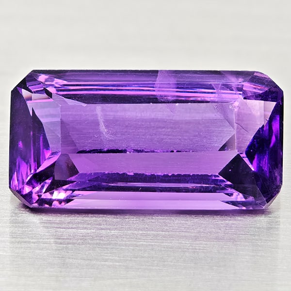Natural Purple Amethyst 7.58 Ct. Octagon Shape 17.3 x 9 Mm Gemstone From Brazil (1 of 3)