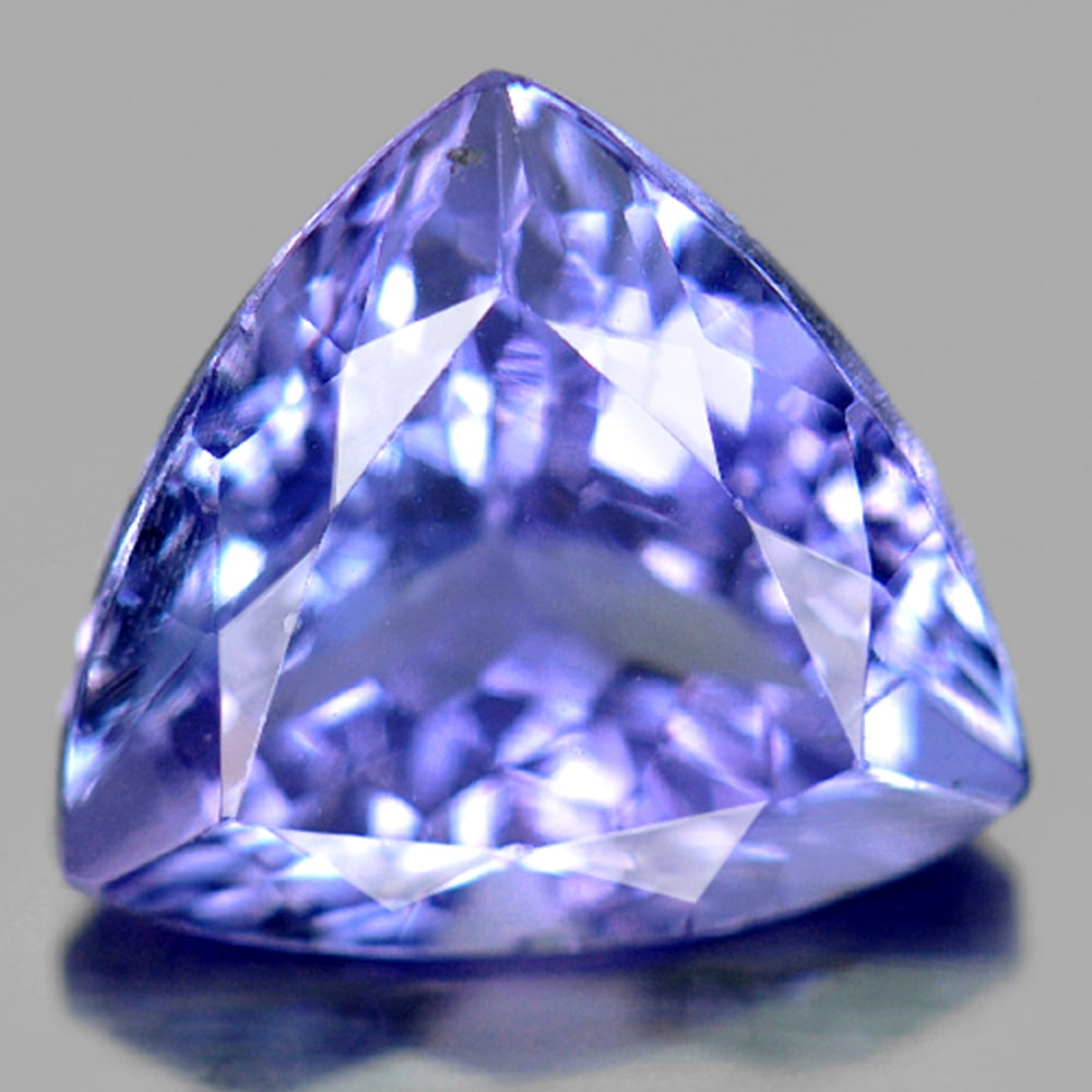 Natural Violetish Blue Tanzanite 2.14 Ct. VVS Trilliant Shape 8.6 x 8.3 Mm. Gemstone From Tanzania (1 of 3)