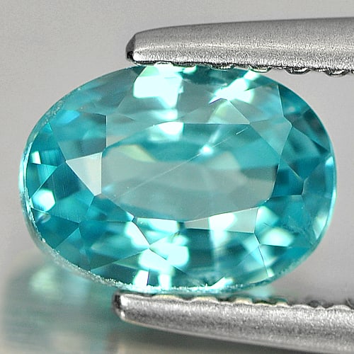 Natural Blue Zircon 1.39 Ct. Oval Shape 7.1 x 5.1 Mm Gemstone From Cambodia (1 of 3)