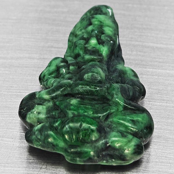 Natural Green Jade Carving 19.34 Ct. Size 26 x 7.8 Mm. Gemstone from Thailand: Product ID: 819816168 Product Name: Natural Gemstones Weight: 19.34 CT. Size: 26 x 7.8 x 7 MM. Shape: Carving shape Color: Multi-Color Green Clarity:Opaque Luster: Good Gems Origin: Thailand Treatment