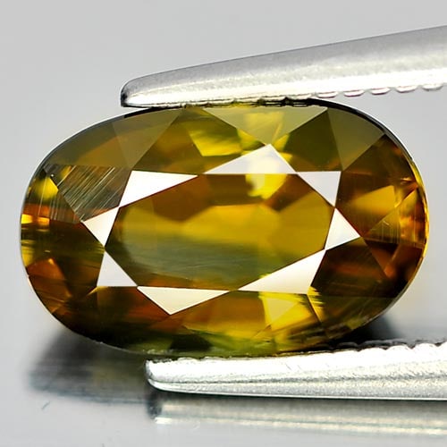 Natural Greenish Yellow Sapphire 2.14 Ct. Oval Shape 9.3 x 5.9 Mm. Gemstone From Thailand: Product ID: 806125248 Product Name: Natural Yellow Sapphire Weight: 2.14 CT. Size: 9.3 x 5.9 x 4.3 MM. Shape: Oval Color: Greenish Yellow Clarity:VSI Luster: Good Gems Origin: Thailand Treatment: Warm