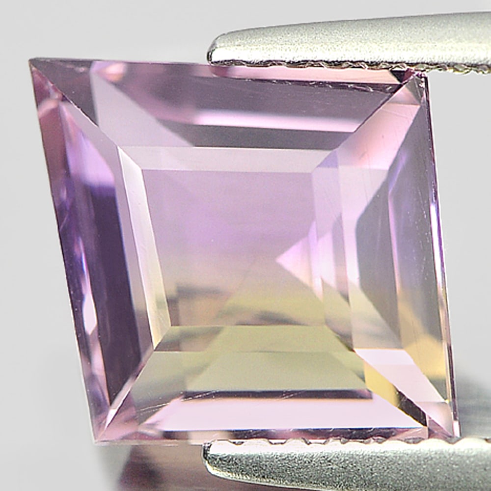 Natural Bi Color Ametrine 2.74 Ct. VVS Fancy Shape 12.5 x 10.9 Mm. Unheated Gemstone From Bolivia (1 of 3)