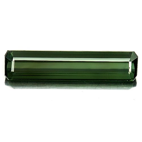 Natural Green Tourmaline 1.33 Ct. VVS Octagon Shape 14.7 x 3.3 Mm. Gemstone From Nigeria (1 of 3)