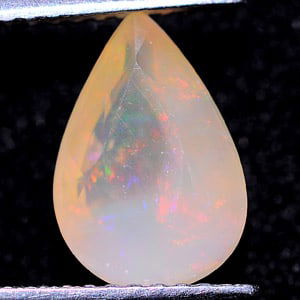 Natural Multi Color Opal 1.38 Ct. Pear Shape 10.7 x 7.3 Mm Gemstone From Ethiopia (1 of 3)