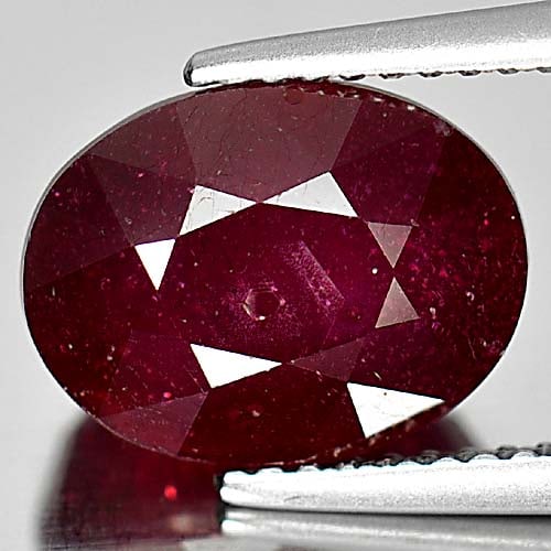 Natural Purplish Red Ruby 5.83 Ct. Oval Shape 11 x 8.4 Mm Gemstone From Madagascar (1 of 3)