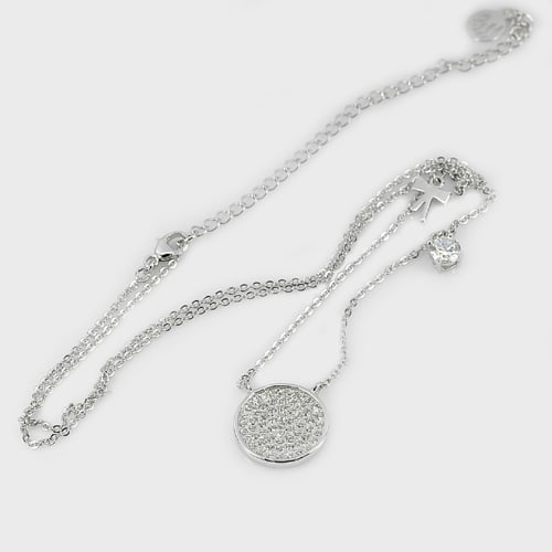 925 Sterling Silver Necklace Jewelry Length 16 Inch. 3.83 G.: Product ID: 280540222 Product Type: 925 Sterling Silver Fine Jewelry Jewelry Weight: 3.83 Grams. Gemstones Color: Silver Metal: Solid Silver 92.5%. Gemstone Detail: About 3.83 Grams. White CZ Round Si