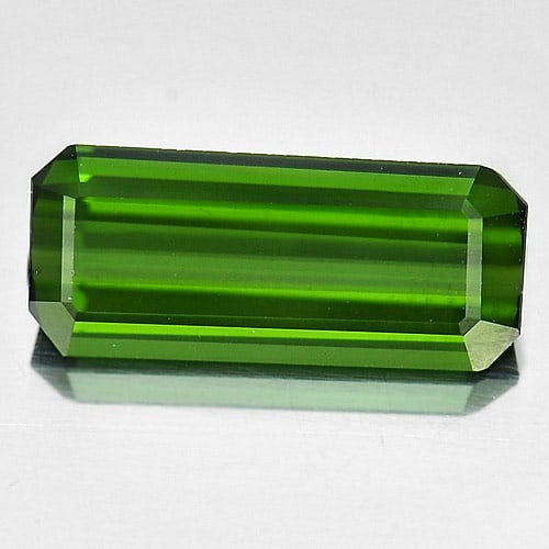 Natural Green Tourmaline 1.54 Ct. Octagon Shape 11 x 4.7 Mm Gemstone from Nigeria (1 of 3)