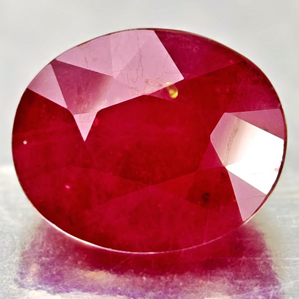 Natural Red Ruby 5.39 Ct. Oval Shape 8.4 x 10.2 Mm. Gemstone From Madagascar (1 of 3)