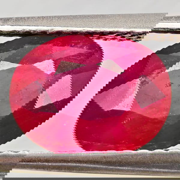 Natural Purplish Red Ruby 2.32 Ct. Oval Shape 9 x 7 Mm Gemstone From Madagascar (1 of 3)