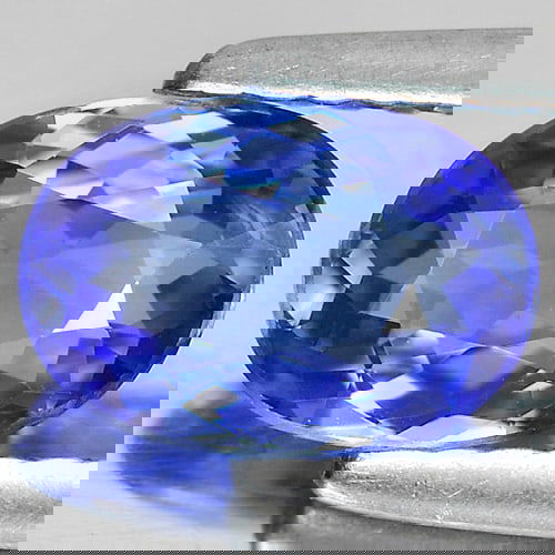 Natural Violetish Blue Tanzanite 1.04 Ct. VVS Oval Shape 7.7 x 5.4 Mm. Gemstone from Tanzania (1 of 3)