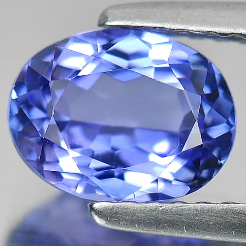 Natural Violetish Blue Tanzanite 1.38 Ct Clean Oval Shape 7.86 x 5.99 Mm. Gemstone From Tanzania (1 of 4)