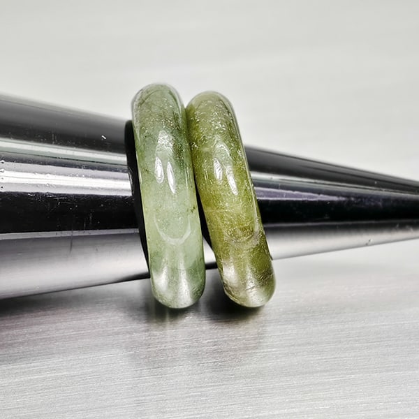 Natural Multi Color Jade 22.13 Ct. 2 Pcs Round Cabochon Rings Size 4.5 Gemstones From Burma: Product ID: 819814648 Product Name: Natural Gemstones Weight: 22.13 CT. Size: 21 x 15 MM. Shape: Round Cabochon Color: Multi-Color Clarity:Opaque Luster: Good Gems Origin: Burma Treatment: Unheated Cr