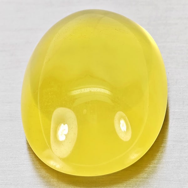 Natural Yellow Lemon Quartz 32.94 Ct. Oval Cabochon Shape 23 x 17.8 Mm Gemstone From Brazil (1 of 3)