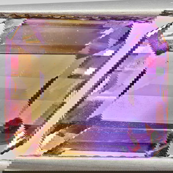 Natural Bi Color Ametrine 6.01 Ct. Octagon Shape 10.8 x 9.4 Mm Gemstone From Bolivia (1 of 3)