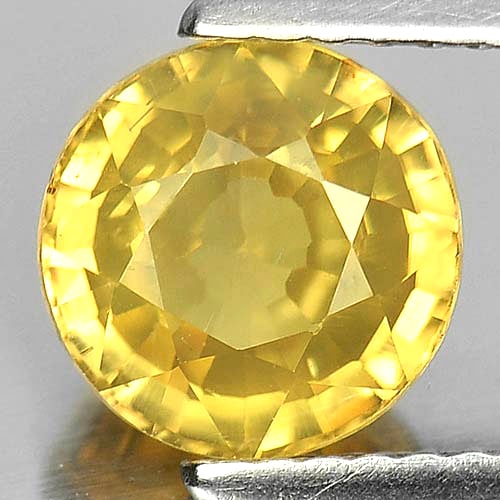 Natural Yellow Zircon 2.66 Ct. Round Shape 7.5 Mm. Gemstone From Cambodia: Product ID: 807729308 Product Name: Natural Zircon Weight: 2.66 CT. Size: 7.5 x 7.5 x 4.5 MM. Shape: Round Color: Yellow Clarity:VSI Luster: Very Good Gems Origin: Cambodia Treatment: Heated Crystal S