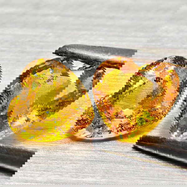 Natural Yellow Songea Sapphire 1.01 Ct. 2 Pcs Heart Shape 5.1 x 5 Mm Gemstones From Tanzania: Product ID: 806162461 Product Name: Natural Yellow Sapphire Weight: 1.01 CT. Size: 5.1 x 5 x 2.3 MM. Shape: Heart Shape Color: Yellow Clarity:VSI Luster: Good Gems Origin: Tanzania Treatment: Heated C