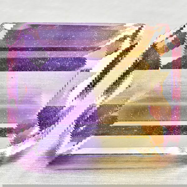 Natural Bi Color Ametrine 2.65 Ct. Octagon Shape 9.2 x 7.1 Mm. Gemstone From Bolivia (1 of 3)