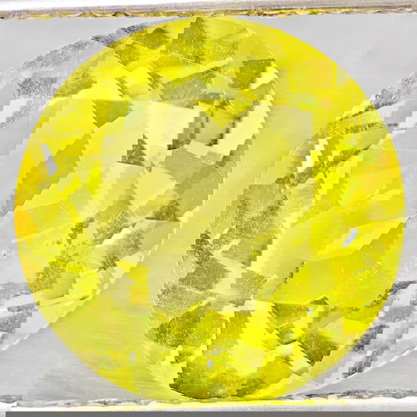 Natural Yellow Lemon Quartz 3.44 Ct. Round Shape 10.1 Mm. Gemstone From Brazil (1 of 3)