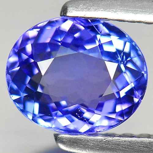 Natural Violetish Blue Tanzanite 1.05 Ct. Oval Shape 6.9 x 5.7 Mm. Gemstone From Tanzania (1 of 3)