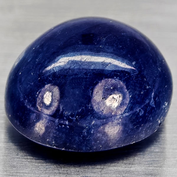 Natural Blue Sapphire 16.51 Ct. Oval Cabochon Shape 14.2 x 11.8 Mm Gemstone From Madagascar (1 of 3)