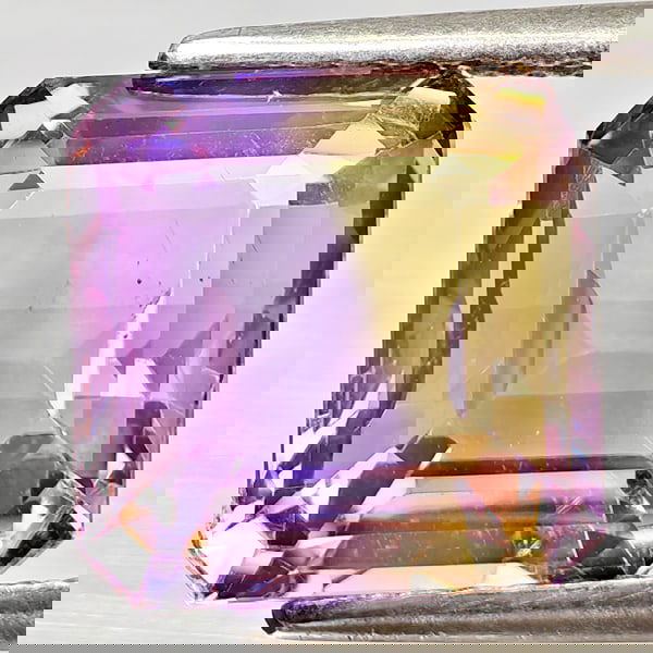 Natural Bi Color Ametrine 4.82 Ct. Octagon Shape 9.6 x 9.4 Mm Gemstone From Bolivia (1 of 3)