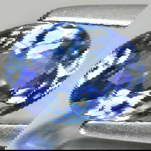 Natural Violetish Blue Tanzanite 1.50 Ct. VVS Oval Shape 8.1 x 6 Mm. Gemstone from Tanzania (1 of 3)