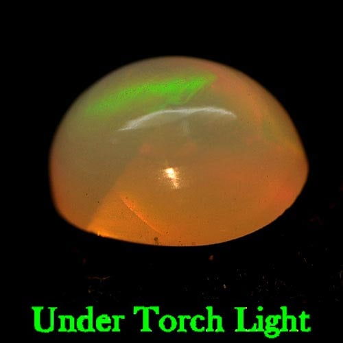 Natural Multi-Color Opal 1.45 Ct. Oval Cabochon Shape 9.1 x 7 Mm. Unheatee Gemstone: Product ID: 818723033 Product Name: Natural Opal Weight: 1.45 CT. Size: 9.1 x 7 x 5.1 MM. Shape: Oval Cabochon Color: Multi Color Clarity:Semi - Transparent Luster: Strong Iridescent Gems Origin: Ethi