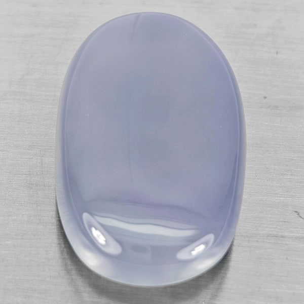 Natural Lavender Chalcedony 52.55 Ct. Oval Cabochon Shape 34 x 20 Mm Gemstone From Russia (1 of 3)
