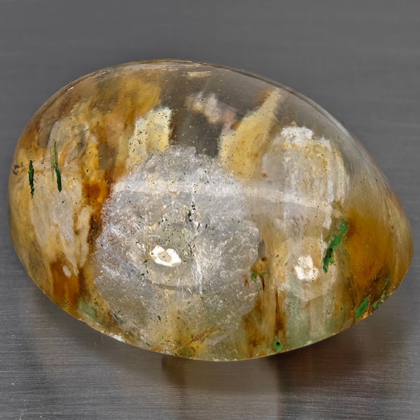 Natural Rutilated Quartz 115.33 Ct. Oval Cabochon Shape 35 x 25 Mm Gemstone From Thailand (1 of 3)