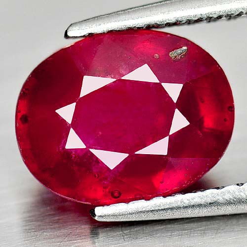 Natural Purplish Red Ruby 3.04 Ct. Oval Shape 9.1 x 7.2 Mm Gemstone From Madagascar (1 of 1)