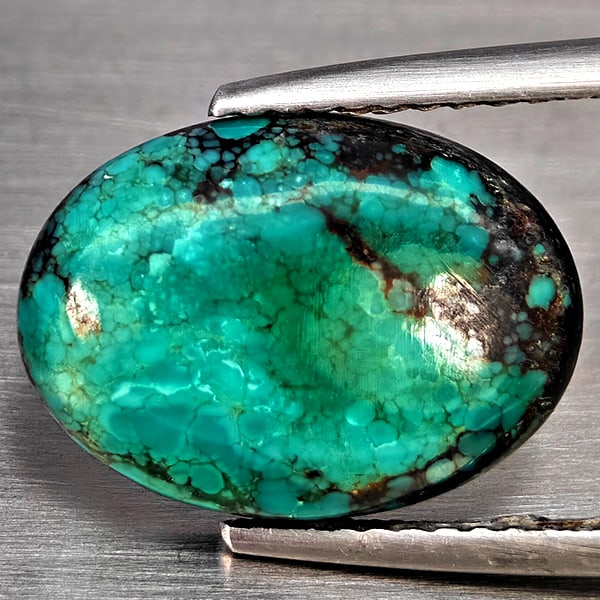 Natural Multi Color Green Turquoise 3.39 Ct. Oval Shape Cabochon 14.2 x 10.2 Mm Gemstone from india: Product ID: 809100015 Product Name: Natural Gemstones Weight: 3.39 CT. Size: 14.2 x 10.2 x 3.8 MM. Shape: Oval Cabochon Shape Color: Multi Color Green Clarity:Opaque Luster: Good Gems Origin: India Tr
