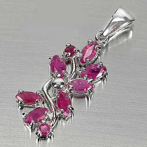 Natural Red Pink Ruby 925 Sterling Silver Pendant Jewelry 3.32 G.: Product ID: 207102185 Product Name: Sterling Silver Pendant Product Type: 925 Sterling Silver Fine Jewelry Jewelry Weight: 3.32 Grams. Gemstones Color: Pink Metal: Solid Silver 92.5%. Gemstone Detail: