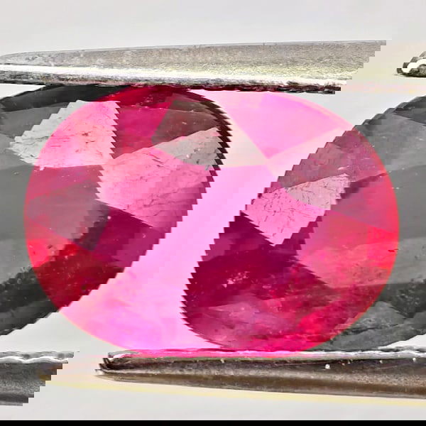 Natural Purplish Red Ruby 2.12 Ct. Oval Shape 9 x 6.9 Mm Gemstone from Madagascar (1 of 3)