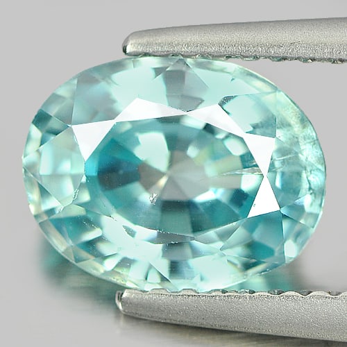 Natural Blue Zircon 2.67 Ct. Oval Shape 8.9 x 7 Mm Gemstone from Cambodia (1 of 3)