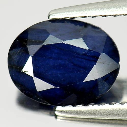 Natural Deep Blue Sapphire 1.78 Ct. Oval Shape 8.8 x 6.9 Mm Gemstone from Madagascar (1 of 3)